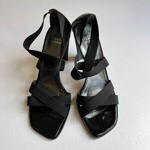 Stuart Weitzman Travelex Leather Sandal Black